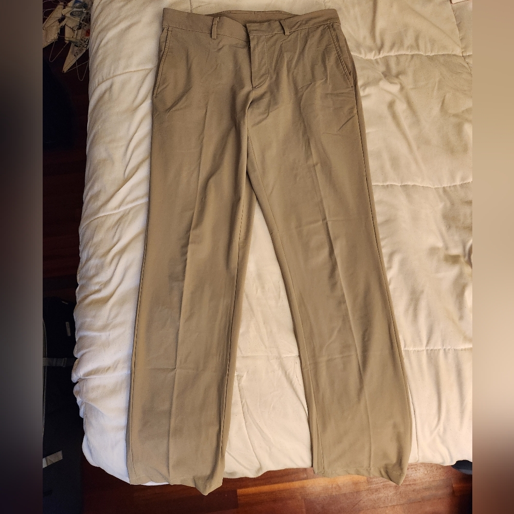 Men's Tan Nordstrom Tech Smart Trim Fit Pants